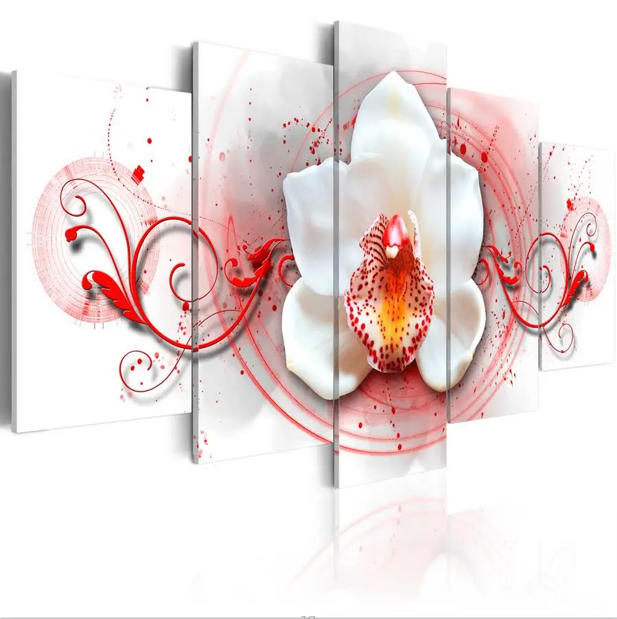 2019 (без рамки) 5 шт./компл. модное настенное Искусство Холст Картина с цветами