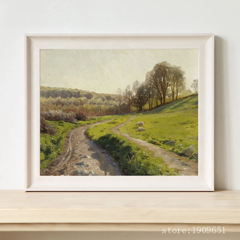 Классическое Дерево снег романтический пейзаж печать на холсте масляная