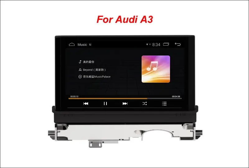 Автомобильный Android мультимедиа HD сенсорный экран дисплей ТВ для Audi A3 Стерео Аудио Видео Радио CD DVD плеер gps навигационная система