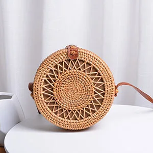 20cm Fishing Net 20cm Big Size Handmade Circle Chinese Bowknot Women Rattan Bags Spiral Style Hollow Out Flowers Female Shoulder Bags B380 - Цвет: 20cm Fishing Net