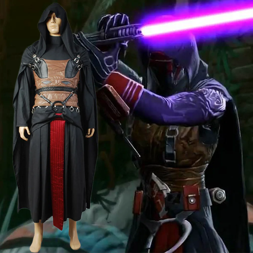 Звезда Косплэй Wars костюм Darth Revan полный комплект униформы карнавальные костюмы на
