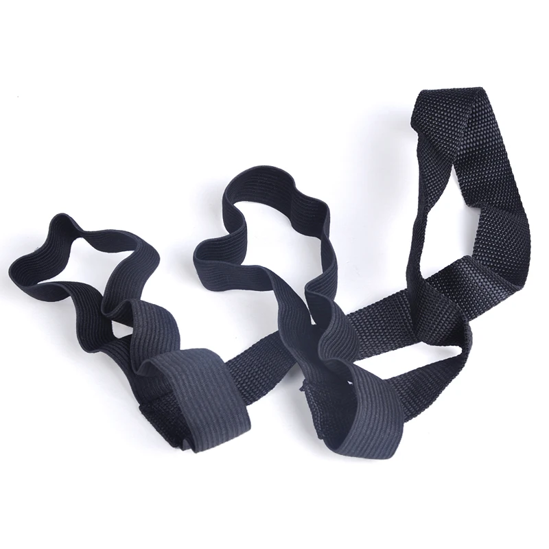 Черный Эластичный Коврик для йоги пилатеса ремень слинг упражнений эластичные