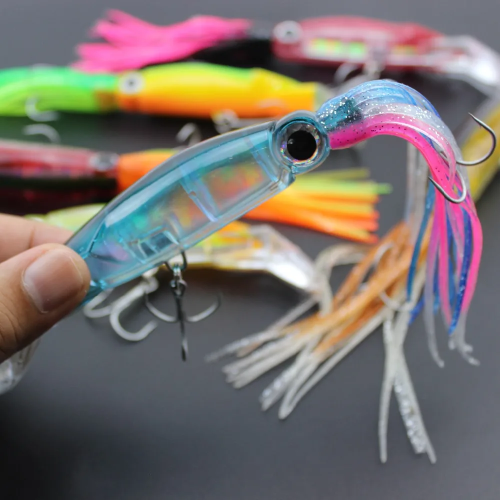 

Высококачественные рыболовные снасти, 2 шт., 14 см, 40 г, в наличии 6 цветов, осьминог, кальмар, гольян, крючки, Большая искусственная Рыбалка