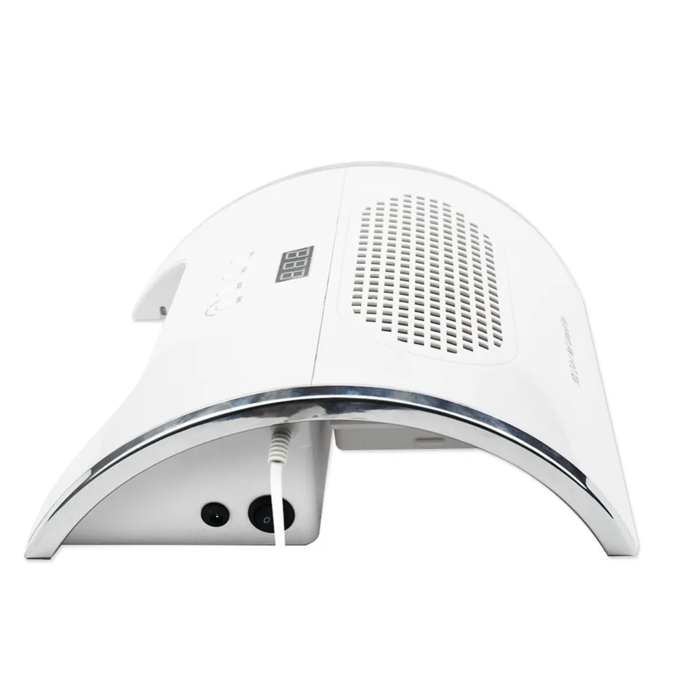 80 Вт 2 в 1 пылесос для ногтей машина пылесборник с УФ светодиодный светильник