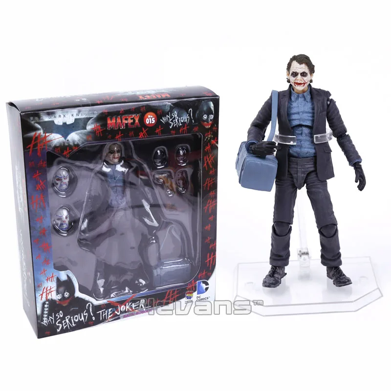 MAFEX № бадминтонных ракеток 015 Бэтмен Темная ночь Джокер ПВХ фигурка Коллекционная модель игрушки 15 см - Цвет: boxed