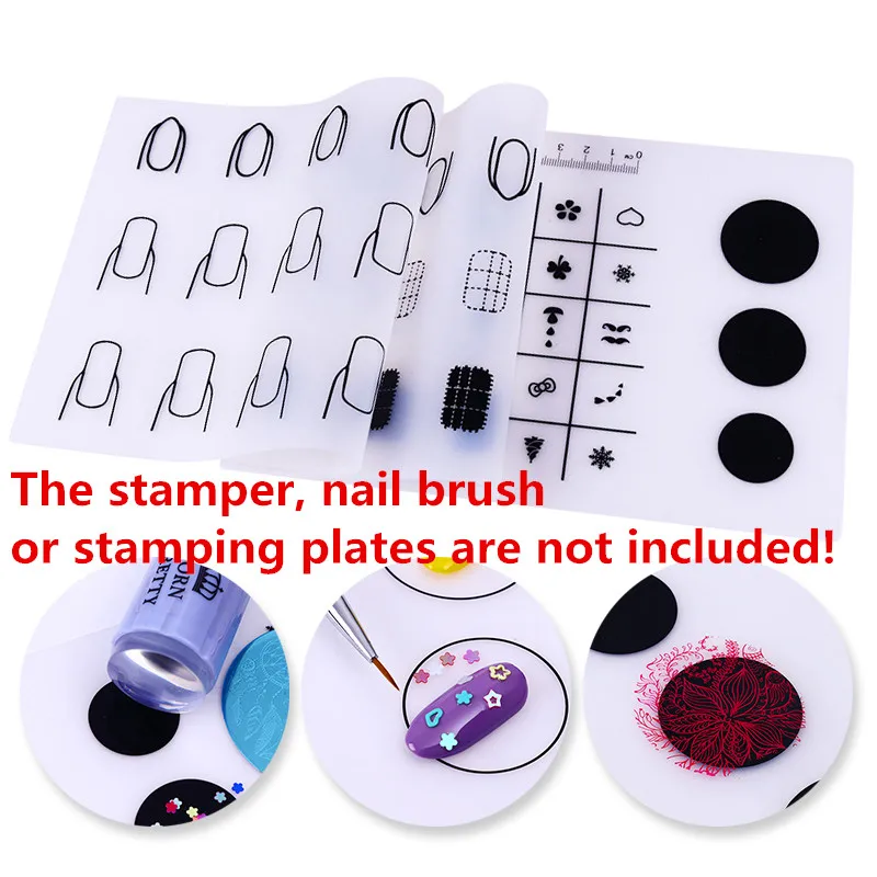 Мини силиконовый коврик для стемпинга складной моющийся тренировочный