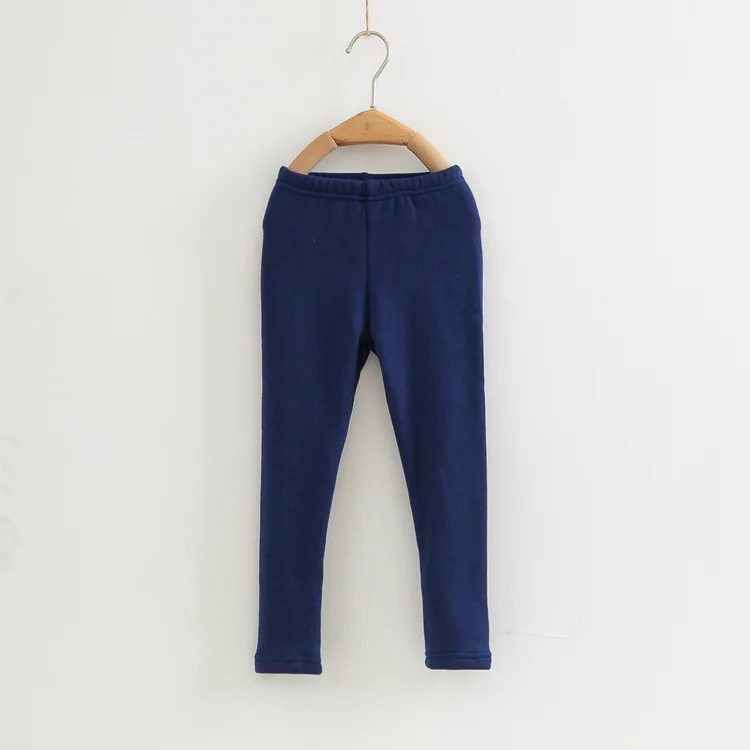 Осенью и зимой ребенка Леггинсы для девочек руно теплой чулки штаны детей модные