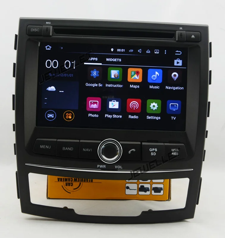 Восьмиядерный IPS экран Android 9 0 автомобильный DVD GPS Радио Навигация Для Ssangyong Korando