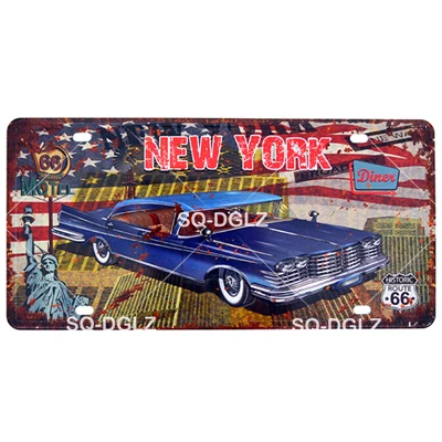 [SQ-DGLZ] США мотоцикл номерной знак бар Настенный декор ROUTE 66 оловянный знак винтажный металлический знак домашний декор живопись таблички плакат