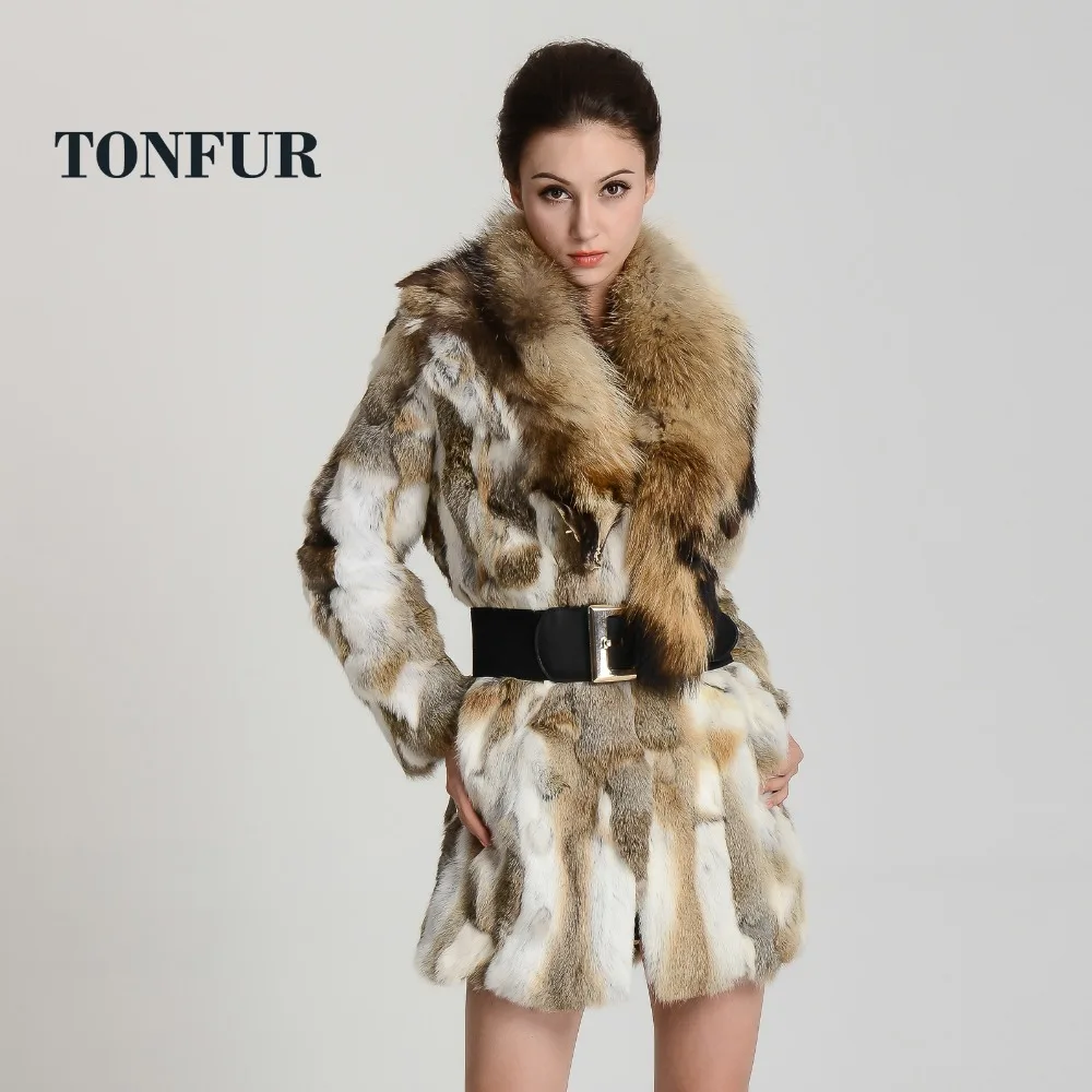 Новинка 2019 длинное пальто с роскошным натуральным мехом енота бесплатная