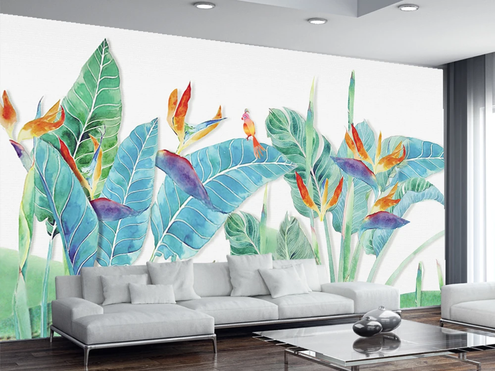 Пользовательские 3d настенные фрески обои Лотос гостиная кровать домашний Декор