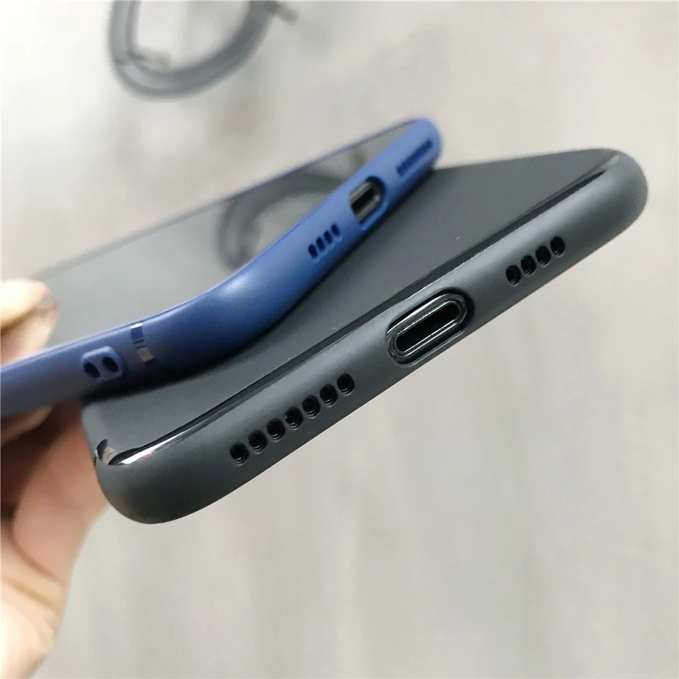 Матовый Силиконовый чехол для iphone XR XS MAX X 7 8 Plus SE 5 5S 6 6s samsung Galaxy S9 S8 S7 Edge Note 9 Mate