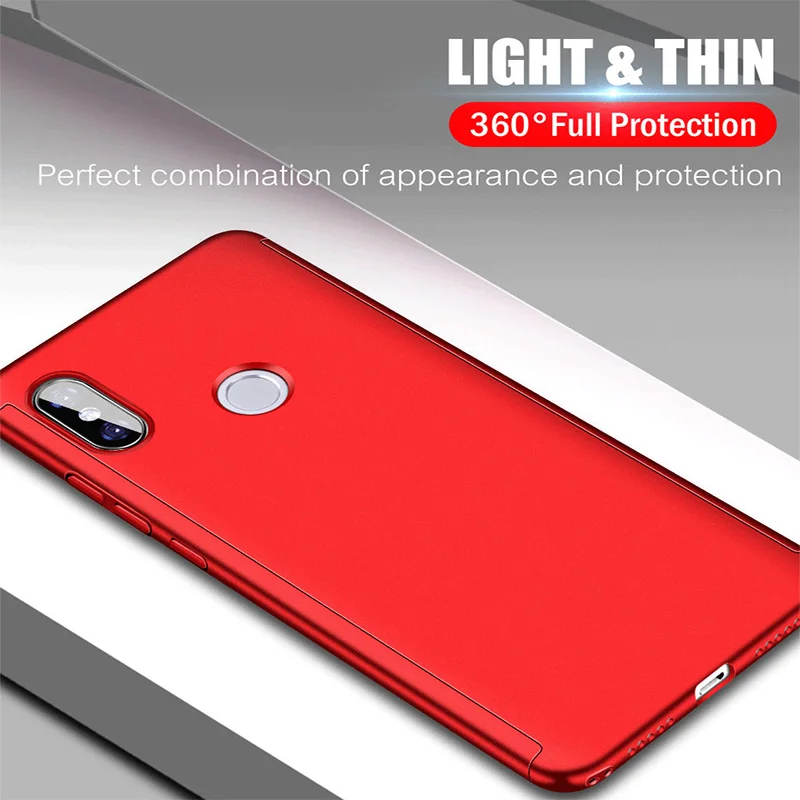 Для Xiaomi Mi A2 8 Play Redmi S2 6A 6 Pro 5 Plus полностью защитный жесткий чехол на 360 градусов для