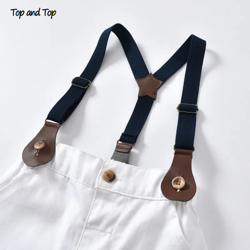 Комплект одежды для мальчиков рубашка в полоску с коротким рукавом и