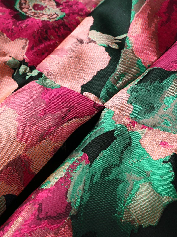 Винтажное женское платье повседневное с треугольным вырезом и цветочным принтом