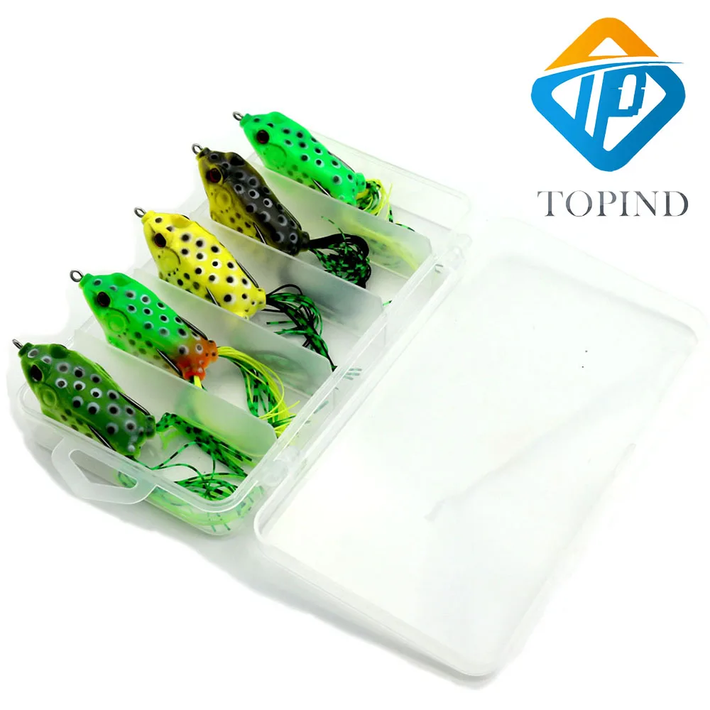 1Set TOPIND for saltwater and freshwater Soft Frogs Fishing Lures Bass Bait Tackle | Спорт и развлечения
