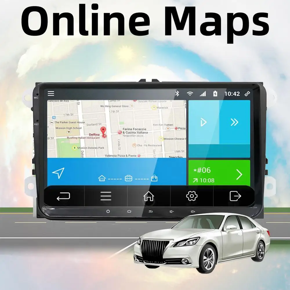 Bosion Android 10 2Din автомобильный DVD для Volkswagen/Golf/Polo/Tiguan/Passat/leon/Skoda/Octavia Радио GPS
