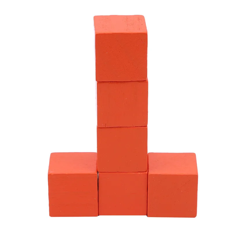 100 pcs/set Wooden Cubic Brick Game Cubes DIY Color Blocks Set Toys Educational For Baby Children Square | Игрушки и хобби