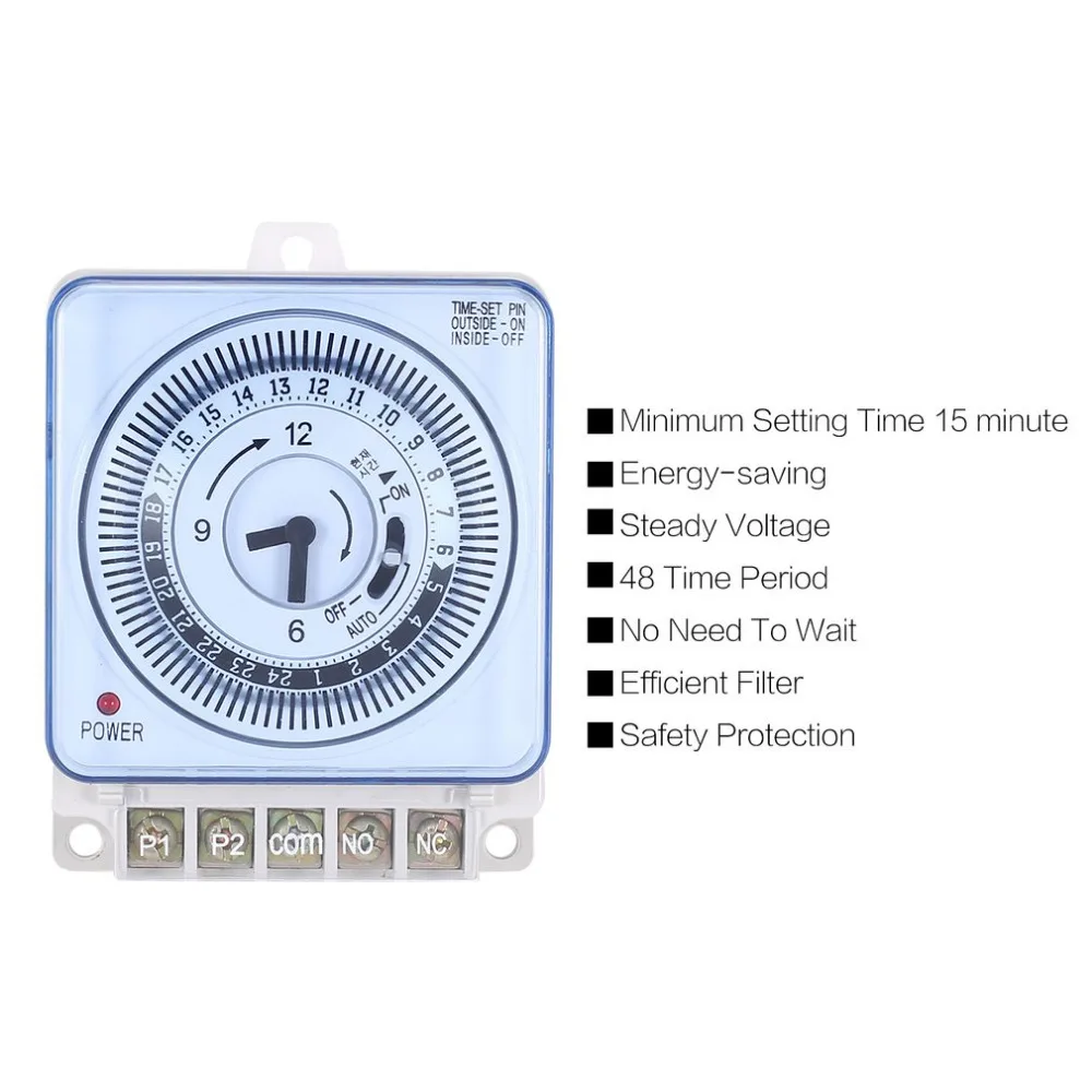 Mechanical Timer 230V Time Counter Reminder 15min 24h Kitchen Countdown Energy Saving Controller Industrial Timing Switch | Обустройство