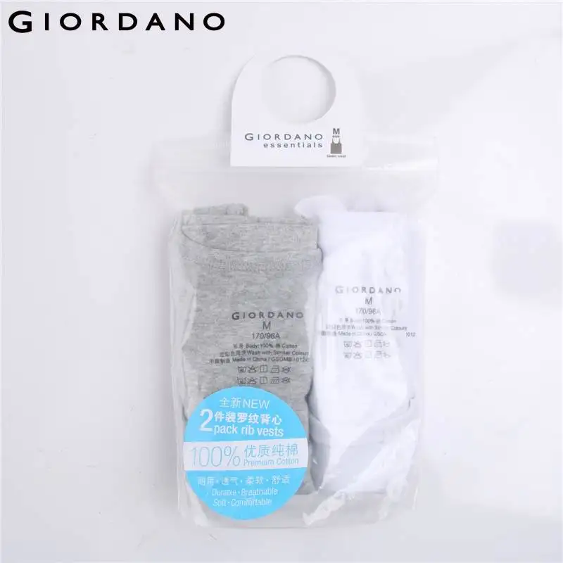Giordano майка slim fit выполнена из двухсекционного хлопка с U образным вырезом имеется