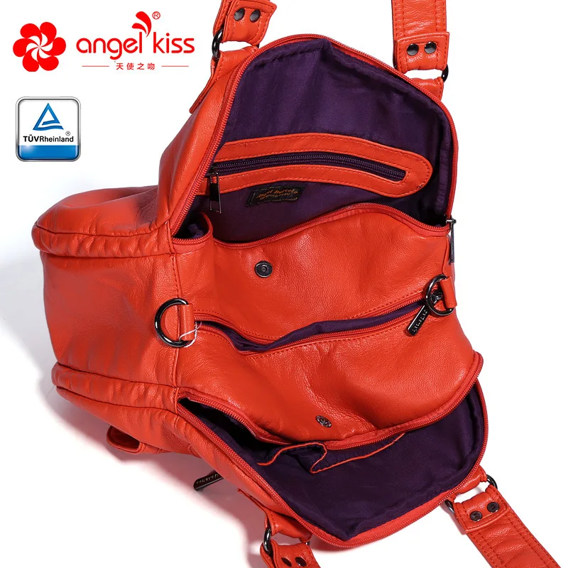 Angelkiss брендовые Промытые Сумки из искусственной кожи высокого качества