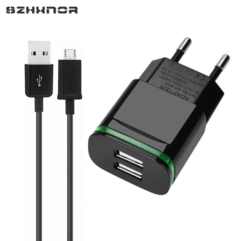 Дорожный настенный зарядный адаптер 5 в 2 А и Micro USB для передачи данных samsung Galaxy s2 s3