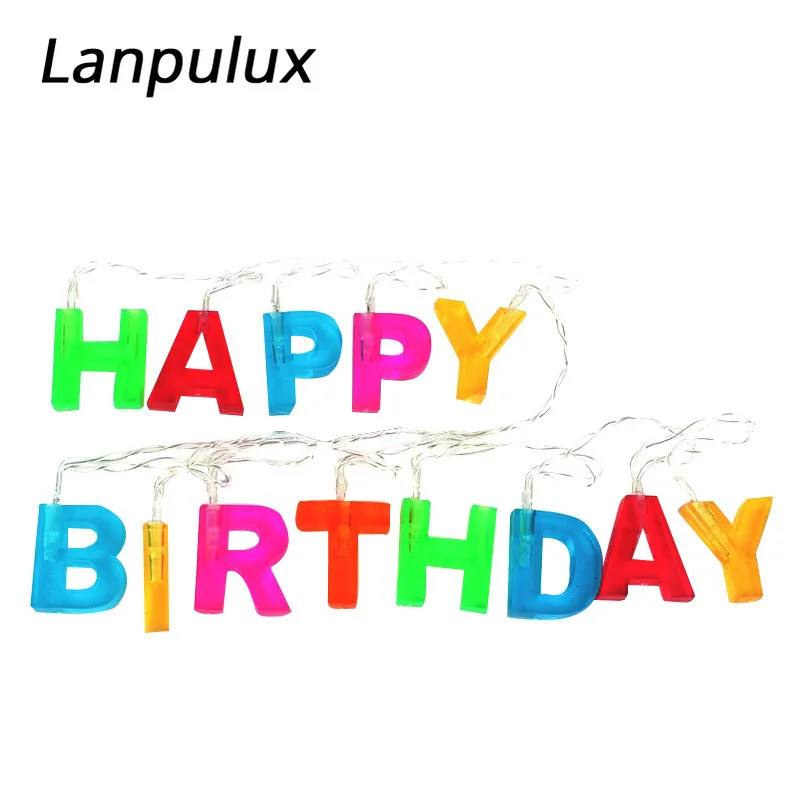 Lanpulux с днем рождения буквенная лампа красочные светодиодные детские ночные