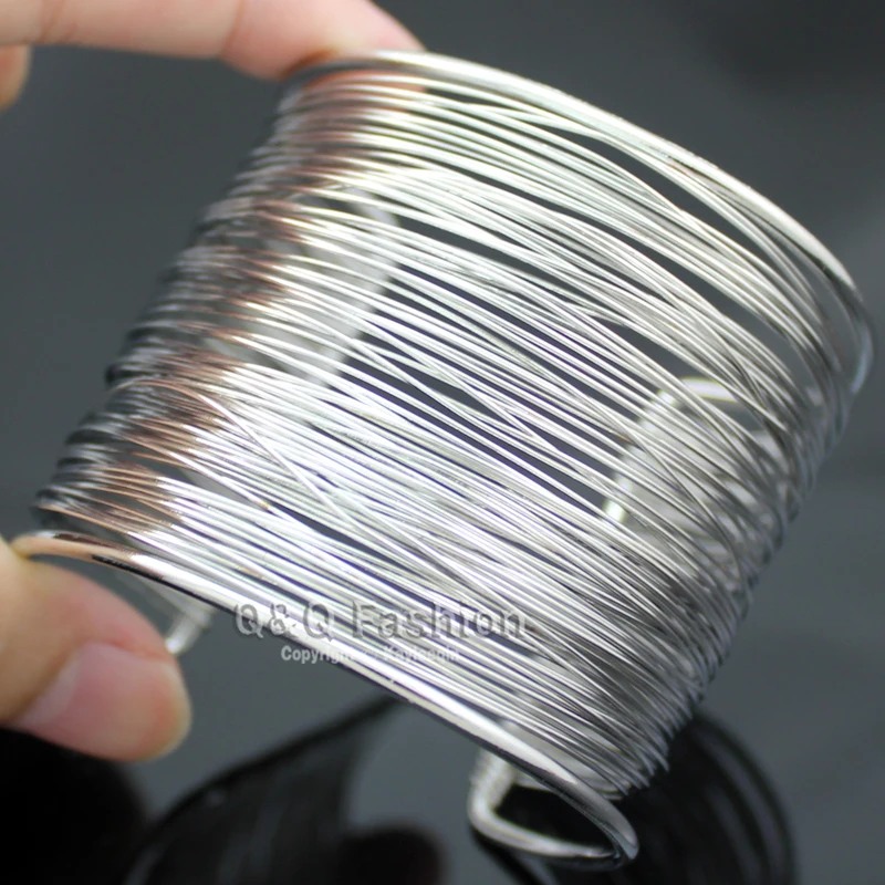 Городской оберточный слой тонкая проволока широкий мод браслет манжета модное