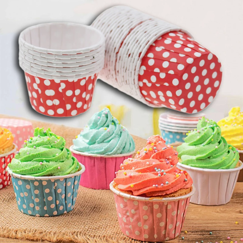 100 шт. бумажные стаканчики для кексов обертка торта подставка выпечки торты
