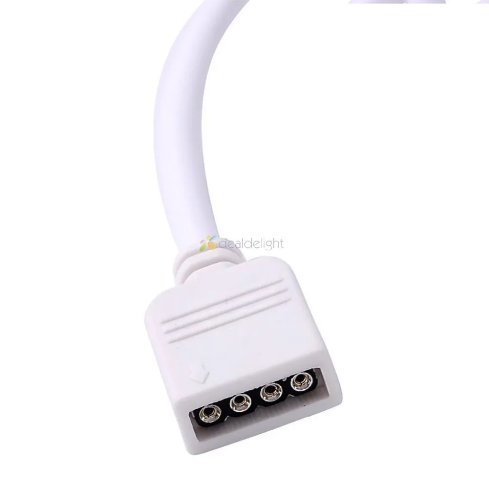 4 контактный удлинитель кабеля Шнур Разъем RGB 5050 3528 светодиодная полоса