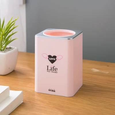 pink Креативный держатель для ручек для влюбленных в качестве настольного органайзера для школьных офисных принадлежностей, милый модный держатель для карандашей - Цвет: pink