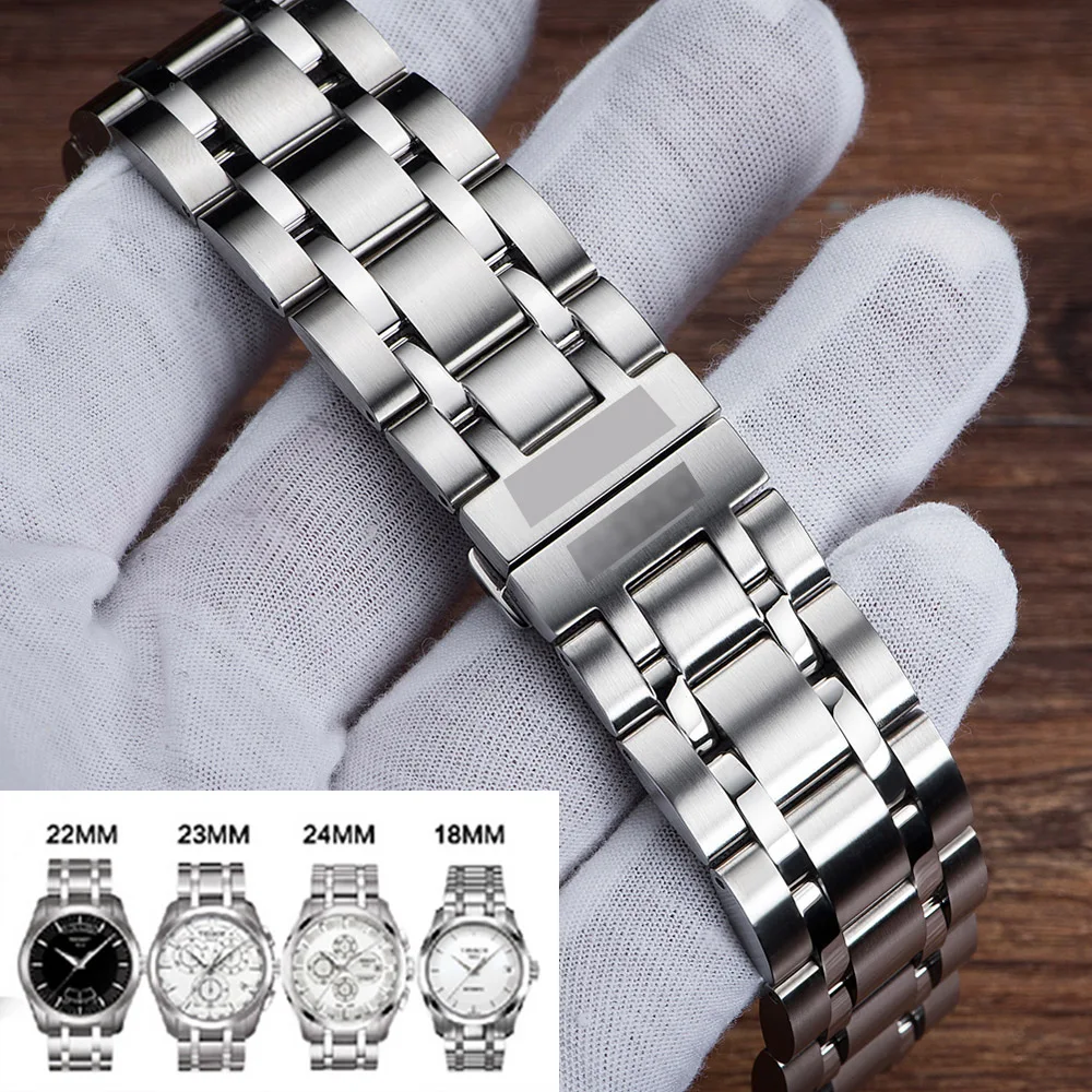 Ремешок для часов из нержавеющей стали 18 мм 22 23 24 ремешок Tissot 1853 T035