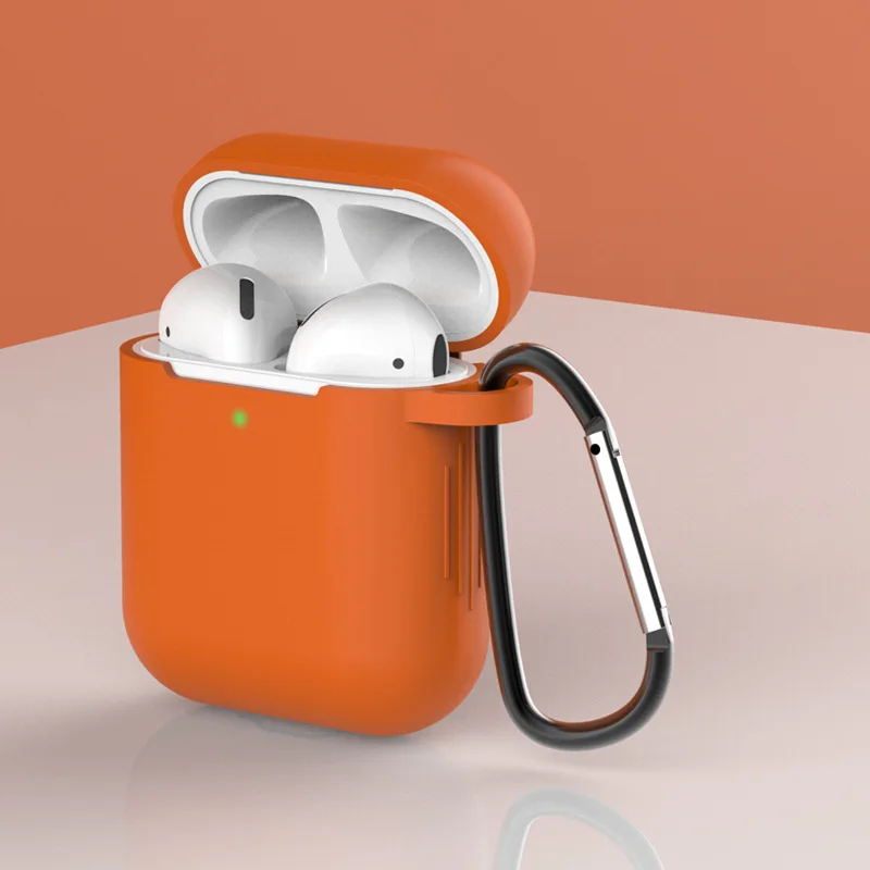 color 11 Мягкий силиконовый чехол для наушников для AirPods 1 2, универсальный защитный чехол для Air Pods, аксессуары, держатель ремешка - Цвет: color 11