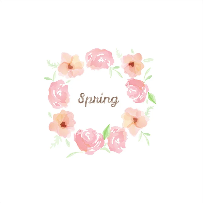 Flower garland tablecloth hand-painted pastoral cloth art for home round square tea table Cover for Wedding Table Decoration - Цвет: B04-2
