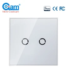 NEO COOLCAM NAS-SC02ZE Z-wave Plus, настенный светильник, переключатель, 2CH, Домашняя автоматизация, Z Wave, беспроводной, умный, пульт дистанционного управления, светильник, переключатель
