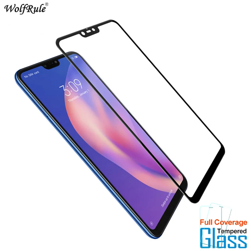 Protector de pantalla de vidrio templado para Xiaomi Mi 8 Lite, Protector de pantalla de vidrio templado para Xiaomi Mi 8 Lite, 8 Youth, pel&iacute;cula de cobertura completa para tel&eacute;fono Mi 8X, 2 uds.-0