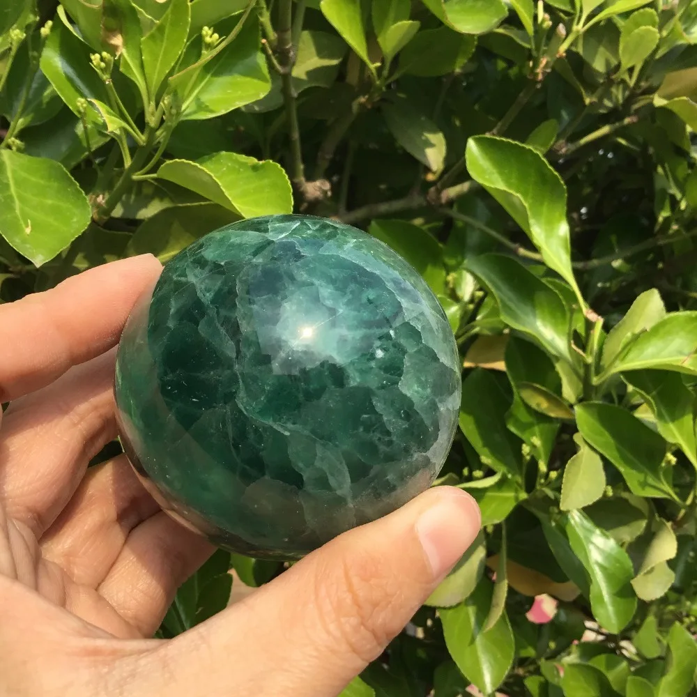 

Natural Green Fluorite Crystal Shperes Crystal Healing Ball Chakra Reiki Gemstones Gifts For Home Decorations
