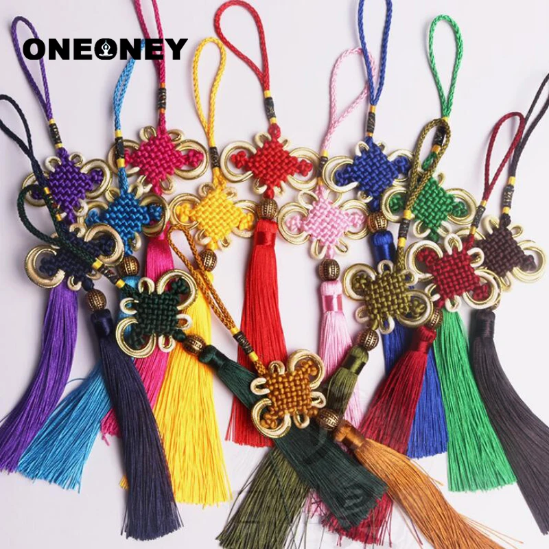 Oneoney 1 шт. КИТАЙСКАЯ сумка с кисточкой и узлом украшение для автомобиля дома