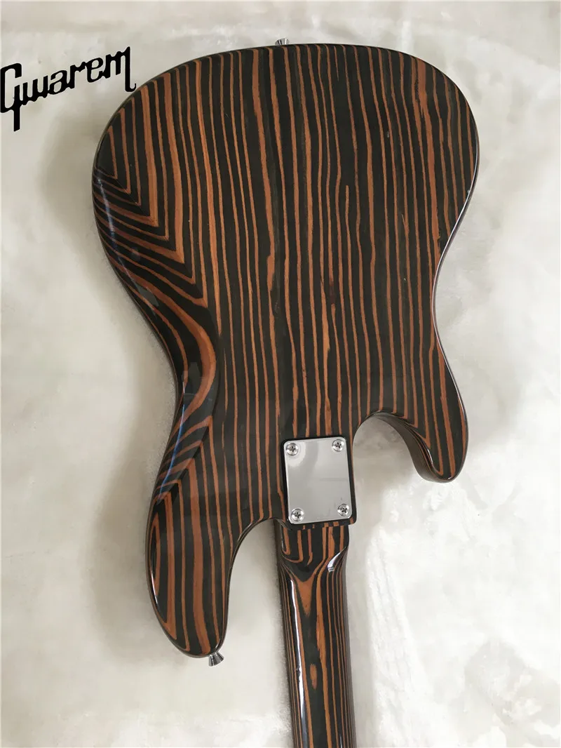 Электрогитара/Gwarem JA-ZZ бас-гитара/корпус и шея zebrawood/бас-гитара в Китае
