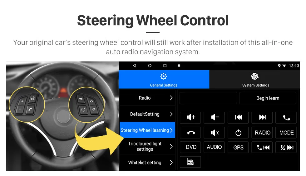 Seicane 2din Android 8,1 9 дюймов 8-ядерный HD сенсорный Bluetooth gps автомобиль радио для 2013 AUDI Q3 Поддержка RDS