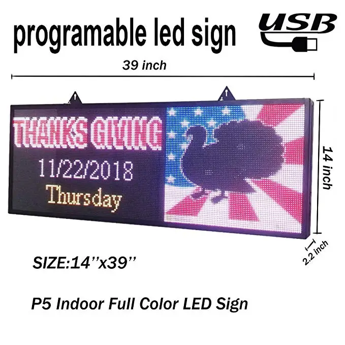 Полноцветный P5 Крытый RGB светодиодный HD изображение знак движущийся прокрутка сообщение дисплей доска для магазина, стены и окна