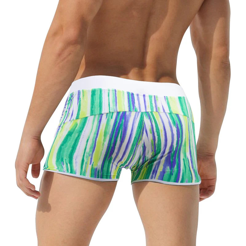 SD349 трендовые Дизайнерские мужские плавки на молнии с карманами боксеры шорты