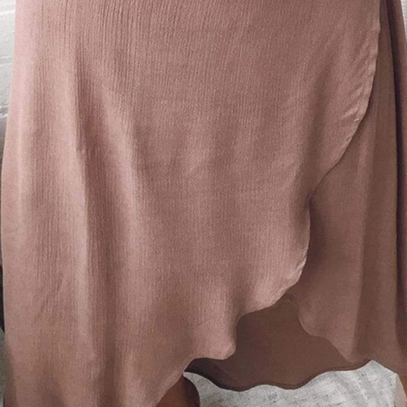 MolyStyle Soild короткий рукав платье в стиле ретро Для женщин v нек бич Обёрточная