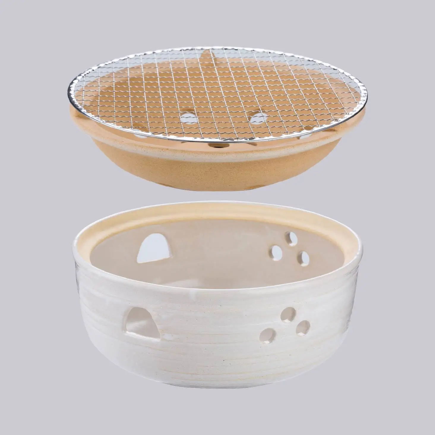 

Household barbecue oven charcoal vegetabl ceramic outdoor charcoal grill net Japanese Korean charcoal stove BBQ roast meat tool