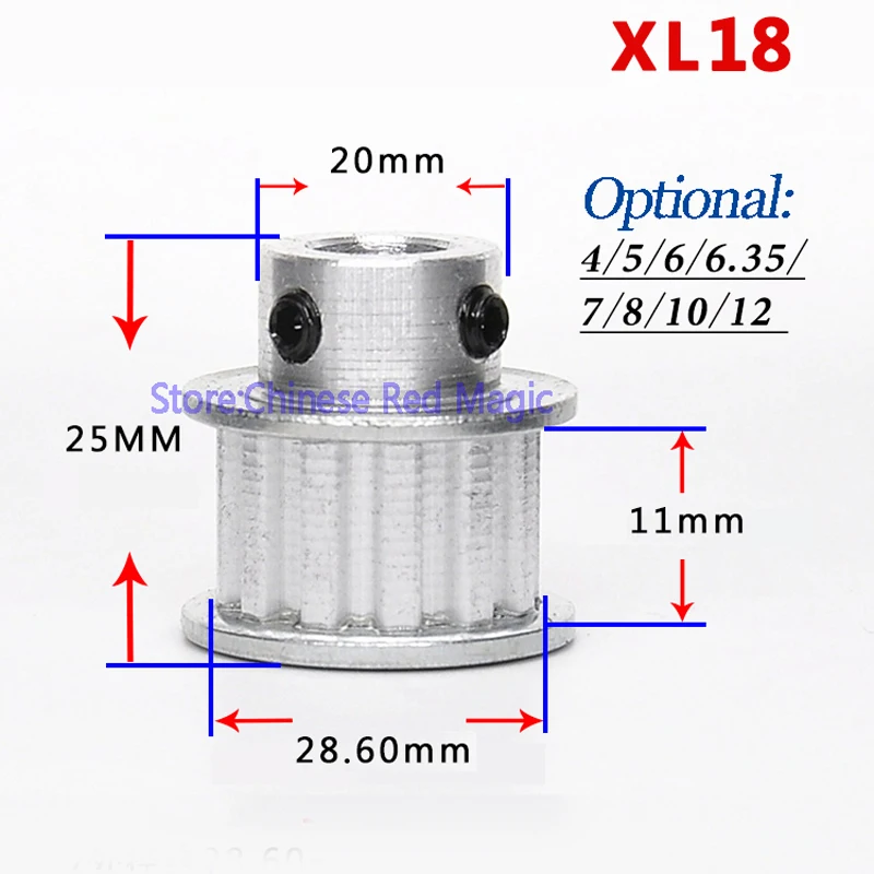 XL16/XL17/XL18/XL19/XL20 16-20teeth зубчатый шкив алюминиевый 3d принтер части XL зубчатое отверстие ширина 11 мм синхронный колесный редуктор