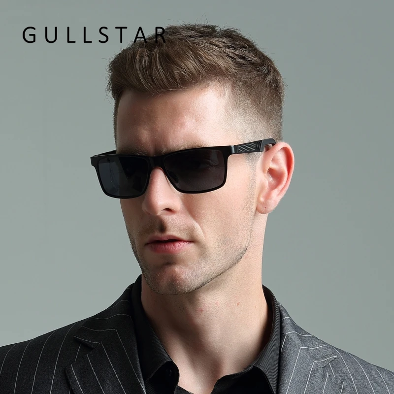 2017 Алюминий поляризационные Для мужчин солнцезащитные очки фирменные для