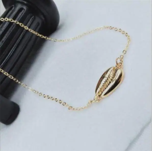 X 528 Golden Necklace Women Retro Fashion Pendant Simple Shape Shell Ocean Beach Bohemian Jewelry Accessories Fa | Украшения и