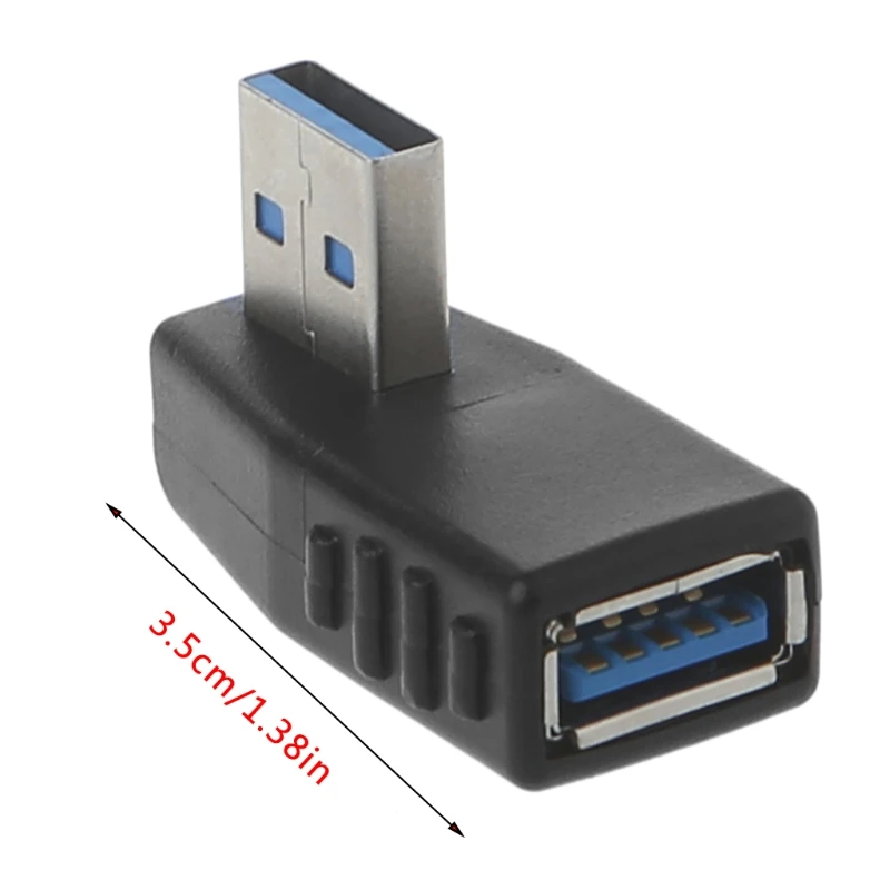 90˚ угловой левосторонний правосторонний разъем USB 3,0 мужчина к гнезду разъем адаптер для портативных ПК