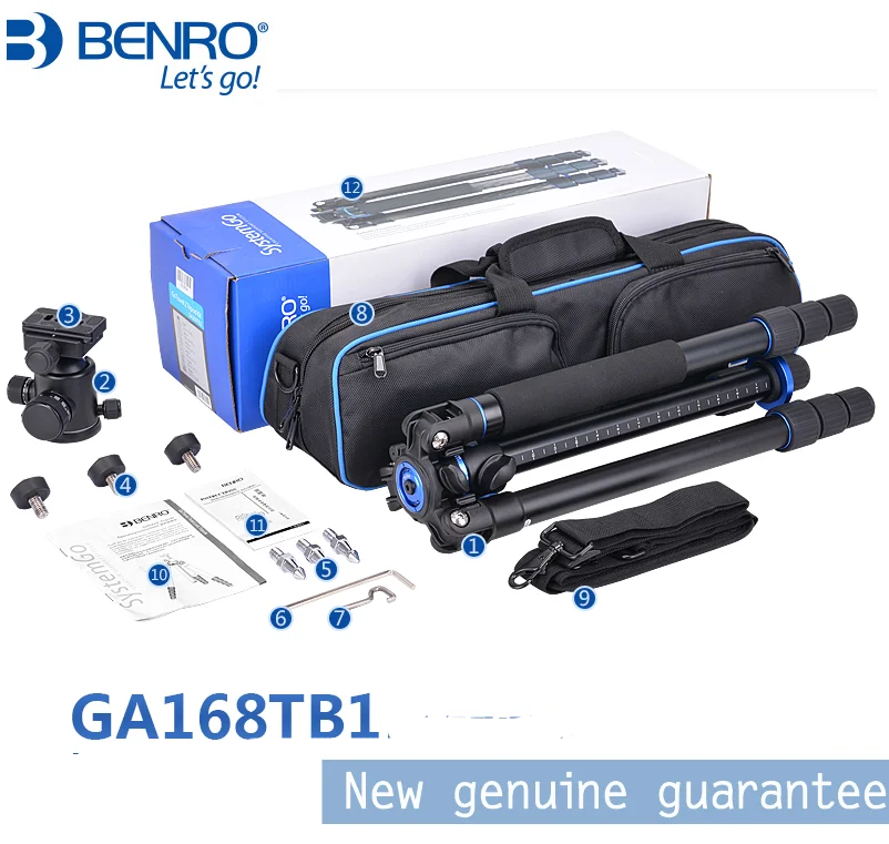 Алюминиевый Штатив Benro GA168TB1 GoTravel с шаровой головкой B1|Штативы| |