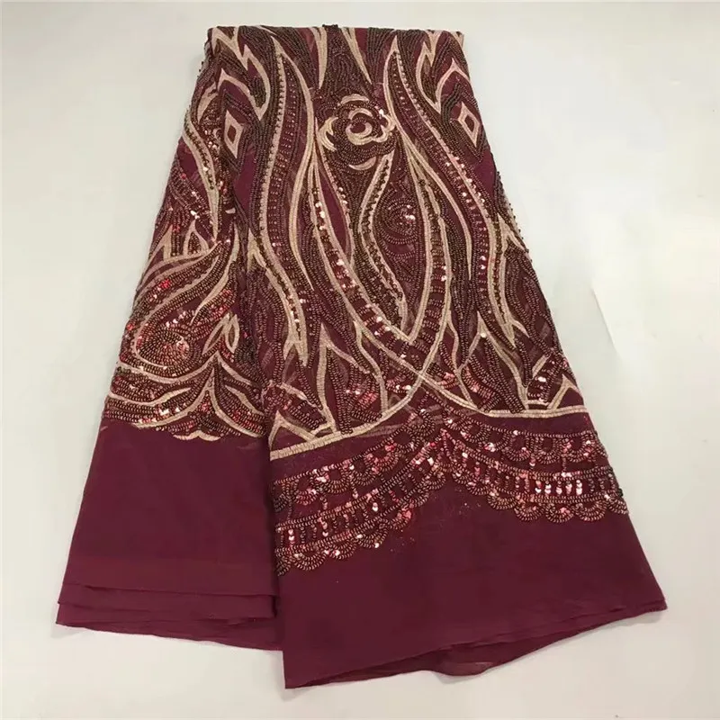 Fahion тяжелый французский Тюль Кружева Чистая Ткань нигерийский стиль высокое